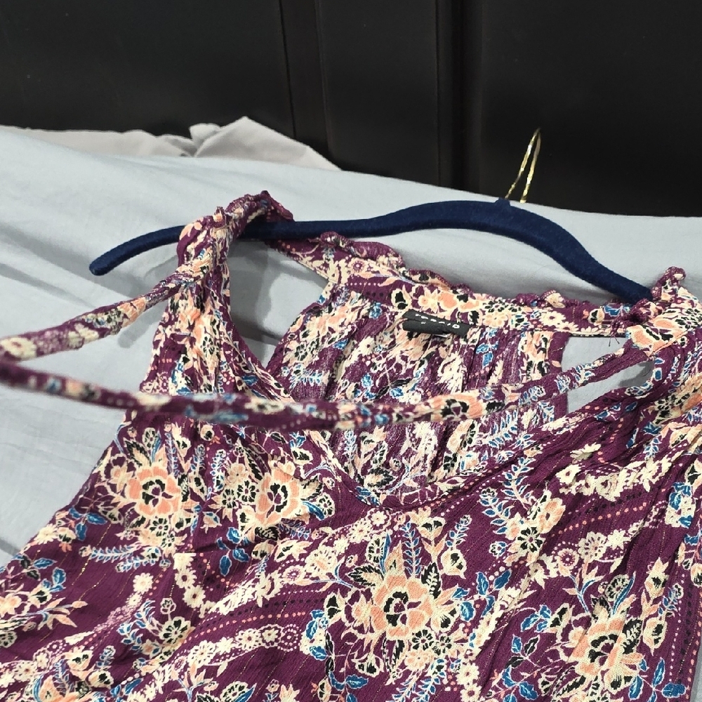 torrid Purple Floral Print Top - Picture 2 of 5